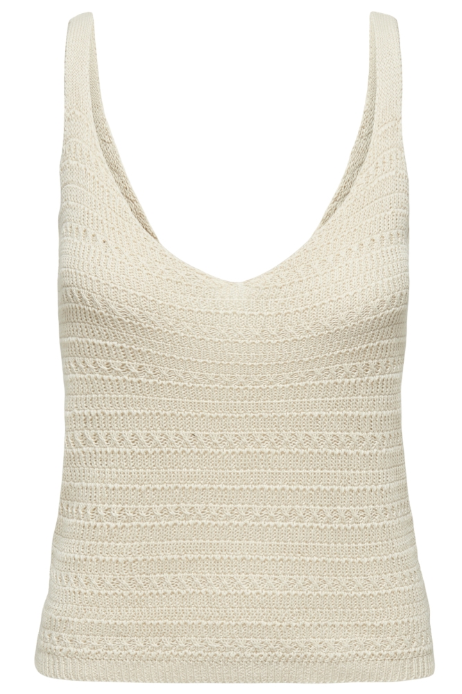 JDYTROPICA S/L V-NECK TOP KNT 15320721 BRICH
